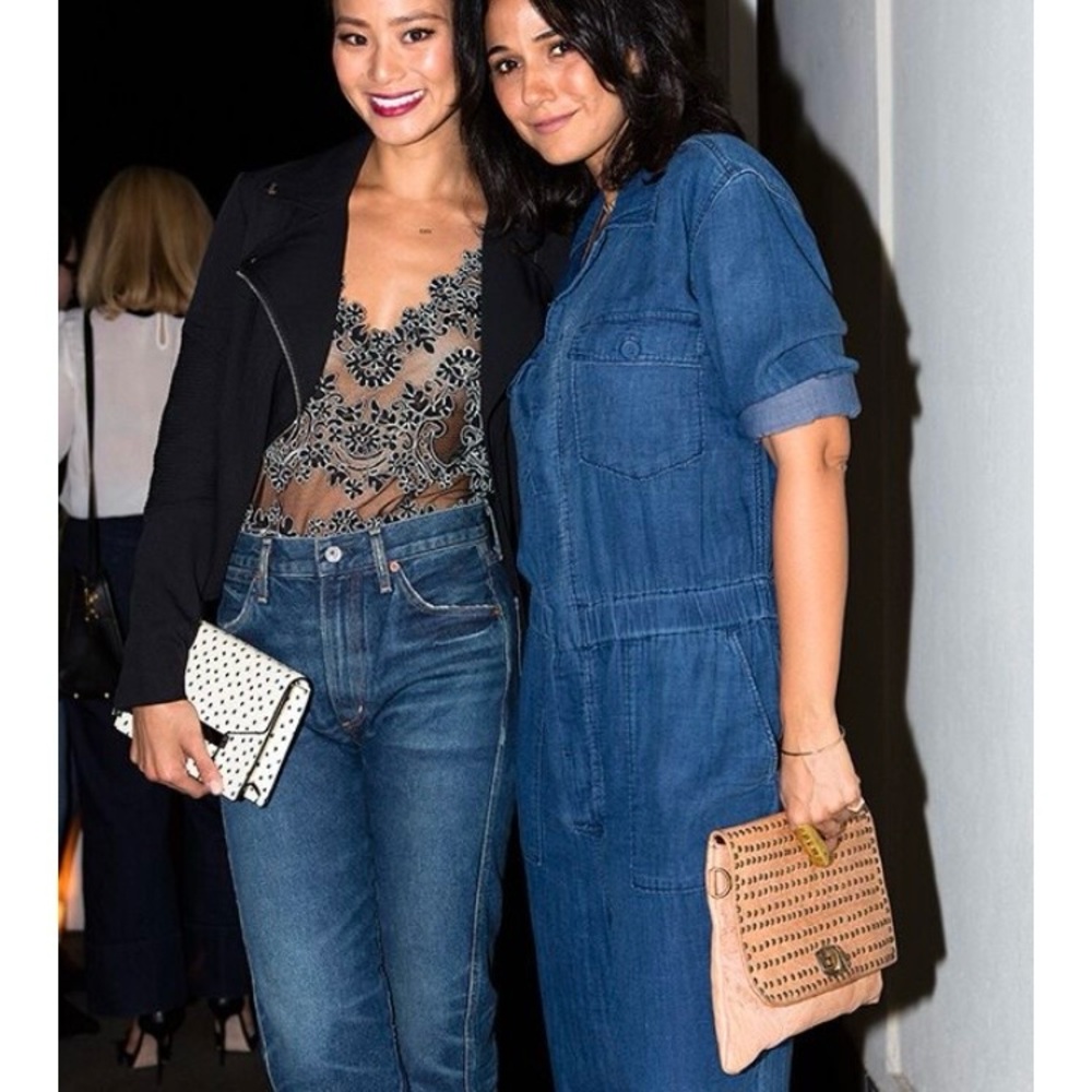 Aritzia/TNA Blue Denim Jumpsuit